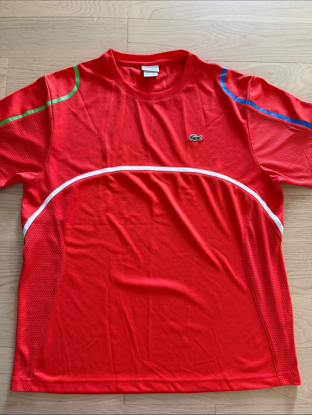 Lacoste “Ultra Dry” Red Performance Tee 7 / XL